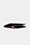 2804 Genuine Real Leather Snap Fastener Zippered Women's Wallet Flother Black - 5