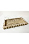 Natural Rustic Travertine Marble Tray, Bathroom Organizer, Presentation Plate with Edge Detail - 4