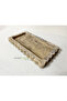 Natural Rustic Travertine Marble Tray, Bathroom Organizer, Presentation Plate with Edge Detail - 3