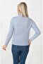 Women's Camisole Blue Ribbed Winter Sweater - 5