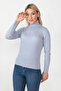 Women's Camisole Blue Ribbed Winter Sweater - 3