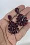 Burgundy Drop Model Large Small Stone Henna Wedding Engagement Earring – Bijoux Earring, Stylish Design – Bijoux Earring - 2