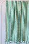 100% Cotton Peshtemal, Colored Striped Washed Bath Towel, Beach Towel 90x180 cm Green - 2