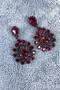 Burgundy Drop Model Large Small Stone Henna Wedding Engagement Earring – Bijoux Earring, Stylish Design – Bijoux Earring - 3