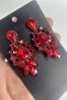 Red Three Shuttle Model Big Small Stone Henna Wedding Engagement Earring – Bijoux Earring, Stylish Design – Bijute