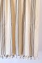 100% Cotton Peshtemal, Colored Striped Washed Bath Towel, Beach Towel 90x180 cm Black - 2