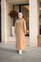 Three Thread Hooded Long Dress Camel - 8