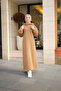 Three Thread Hooded Long Dress Camel - 5