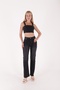 High Waisted Comfortable/Relaxed Women's Jeans Pants with Seamless and Wide Legs Anthracite Denim