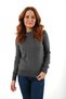 Dark Gray 100% Organic Cotton Crew Neck Knitwear Sweater Blouse