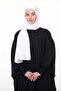 Women's Plain Crepe Satin Shiny Luxury Evening Dress Shawl-white