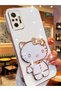Black Hello Kitty Stand Luxury Silicone Case with Gold Detail on the Edges for Xiaomi Redmi Note 10 Pro - 2