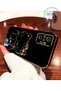 Black Hello Kitty Stand Luxury Silicone Case with Gold Detail on the Edges for Xiaomi Redmi Note 10 Pro