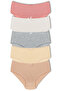 5-Piece Cotton High Waist Large Size Bato Women's Panties