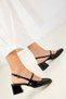 Black Patent Leather-Black Women's Classic Heeled Shoes 18037 - 3