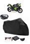 Kawasaki Ninja 300 Back Bag Compatible Black Motorcycle Tarpaulin Waterproof Durable Fabric