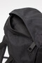 Black Unisex Crinkle Fabric Water Resistant Drawstring Travel Sports Outdoor School Backpack with Logo - 9
