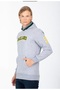 Erkek Gri Kapüşonlu Sweatshirt - 2