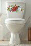 Red White Blue Roses Toilet Seat Sticker Bathroom Sticker - 3