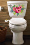 Wild Flowers Toilet Seat Sticker Decorative Bathroom Sticker