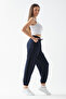 Women's Navy Blue Jogger Leg Elastic Pocket Sweatpants - 6