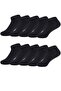 Comfortable, Non-Squeezing, Elastic Black Ankle Length Cotton Booties Socks, Pack of 10, Number 37-44 - 2