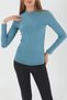 Women's Report Camisole Turtle Neck Blouse Petrol Blue - 3