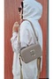 JUSTPOLO WOMEN'S MINK ORIGINAL LACOS 3 COMPARTMENT SHOULDER AND CROSSBODY BAG