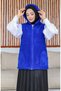 Hooded Fleece Sports Welsoft Cobalt Blue Vest - 2