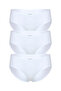 3-Piece Women's White Modal Cotton High Quality Natural Panty Batocom High Waist Briefs