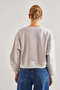 Women's Beige Printed Three Thread Ribbed Sweatshirt 60041012 - 5