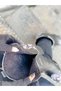 DORİ BLACK LEATHER GRAY SNAKE LEATHER DETAIL DALLAS WESTERN BOOTS - 5