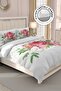 Cotton Satin Double Duvet Cover Set with Elastic Sheets New Floral