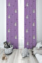 Purple Unicorn Patterned 2 Wing Background Curtain