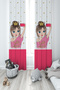 BABY AND KIDS ROOM Princess Girl Making Selfies Patterned 2 Wings Background Curtain