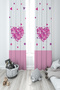 Baby and Children's Room Heart Floral 2 Sash Background Curtain Ybp-8213