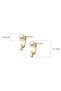 Stylish Pearl Drop Steel Earrings - Tarnish Resistant, Antiallergic - New Fashion Gold Plated - 6