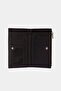 2804 Genuine Real Leather Snap Fastener Zippered Women's Wallet Flother Black - 4