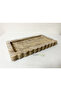 Natural Rustic Travertine Marble Tray, Bathroom Organizer, Presentation Plate with Edge Detail - 2