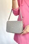 Medium Size Sports Model Multi-Compartment Women's Cross Shoulder Bag with 2 Straps 2174 GRAY COMBINATION - 3