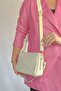 Medium Size Sports Model Multi-Compartment 2 Straps Women's Cross Shoulder Bag 2174 Cream Combined - 4