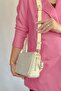 Medium Size Sports Model Multi-Compartment Women's Cross Shoulder Bag with 2 Straps 2174 CREAM - 5