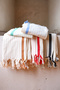 100% Cotton Peshtemal, Colorful Striped Washed Bath, Beach Towel 90x180 cm Brown - 3