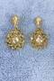 Gold Drop Model Large Small Stone Henna Wedding Engagement Earring – Bijoux Earring, Stylish Design – Bijoux Cube