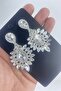 Silver Shuttle Model Big Small Stone Henna Wedding Engagement Earring – Bijoux Earring, Stylish Design – Bijoux Earring