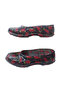 Women's Rubber Black-Red Floral Non-Slip Sole Work Shoes - 4