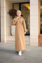 Three Thread Hooded Long Dress Camel - 6