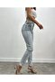 Zero Max High Waist Blue Mom Jeans Lycra Stretchy Blue Jeans - 3