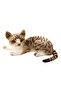 Real Looking Lying Plush Cat Gray Tabby 55 cm