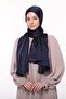 Women's Plain Crepe Satin Shiny Luxury Evening Dress Shawl-navy blue